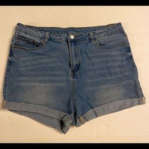 SHEIN High Rise Jean Short Shorts